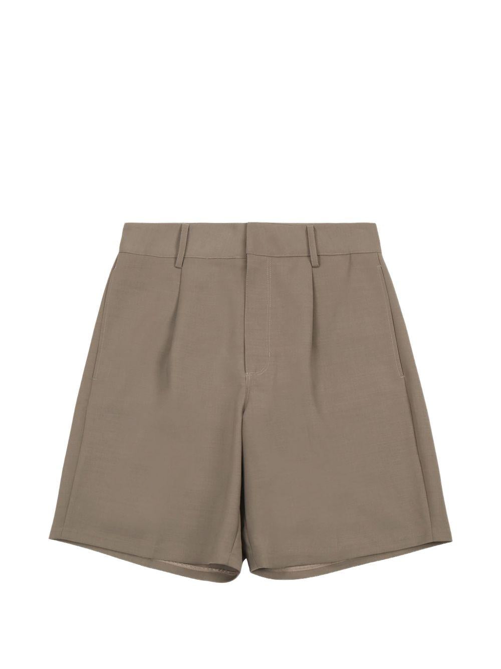 Shorts sartoriali a vita alta in marrone Entire studios - donna 