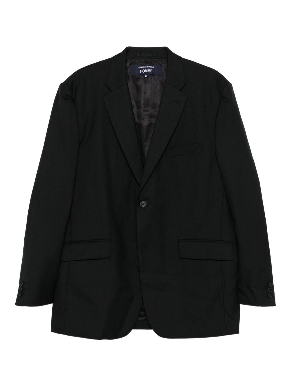 Giacca monopetto con bottone singolo in nero Comme des garcons homme - uomo 
