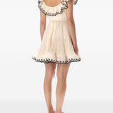 Miniabito con ruches in avorio Zimmermann - donna 