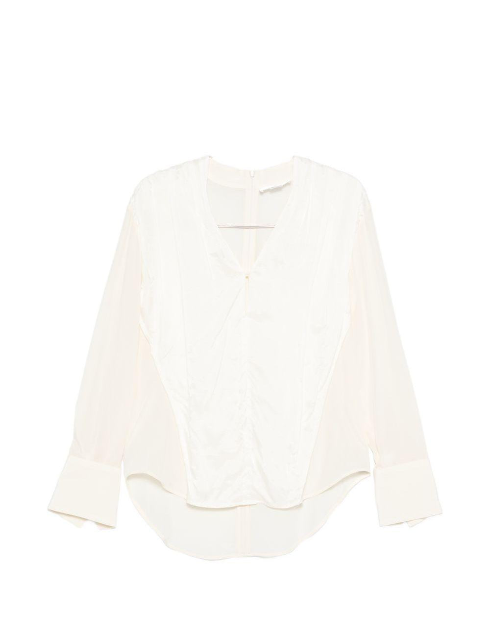 Blusa con dettaglio polsino in bianco Victoria beckham - donna 