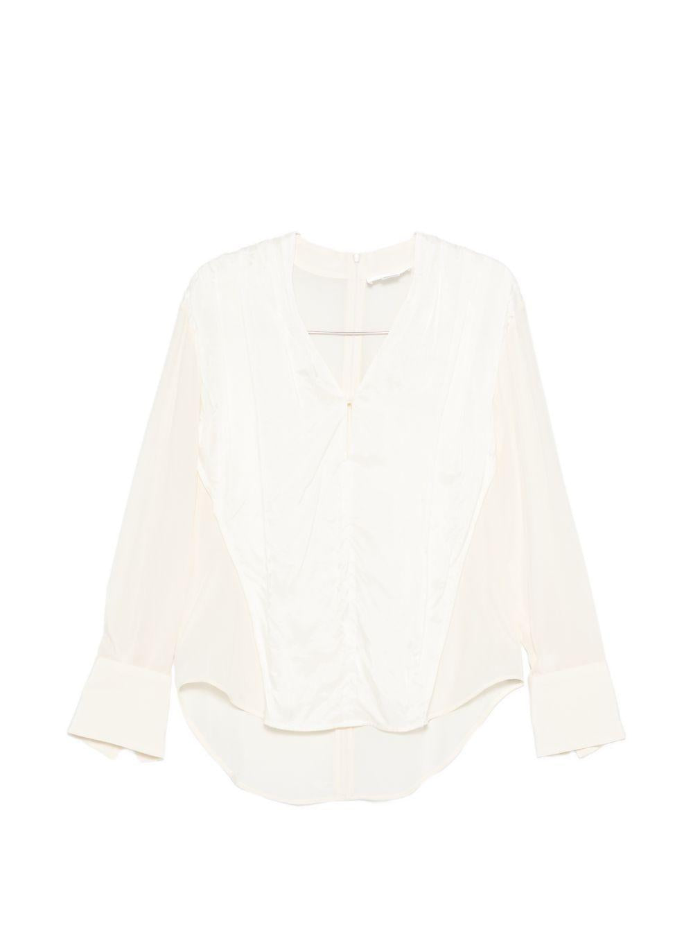 Blusa con dettaglio polsino in bianco Victoria beckham - donna 