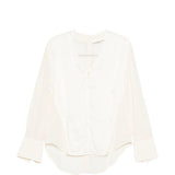 Blusa con dettaglio polsino in bianco Victoria beckham - donna 