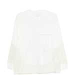T-shirt a maniche lunghe con tasca in bianco And wander - uomo 
