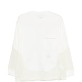 T-shirt a maniche lunghe con tasca in bianco And wander - uomo 