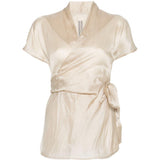 Top  a maniche corte in beige Rick owens - donna 