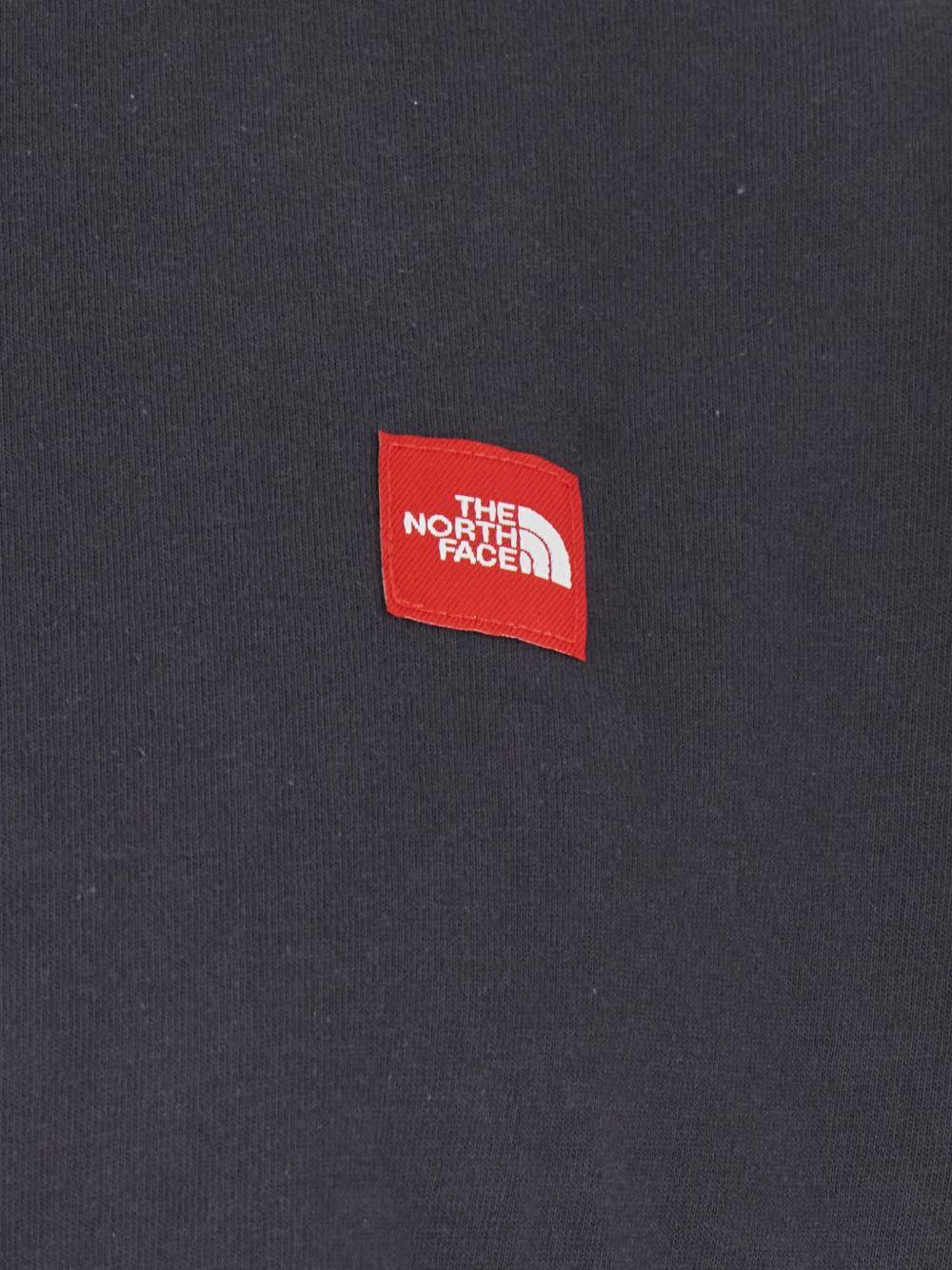T-shirt girocollo con applicazione in nero The north face - uomo 