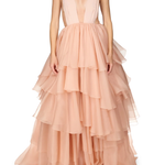 Abito Apollo con scollo a V profondo in rosa Temily - donna 