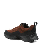 Seakers in camoscio con zip in marrone 