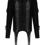 Maglione con effetto vissuto in nero Rick owens - uomo 