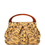 Borsa con stampa animalier in giallo 