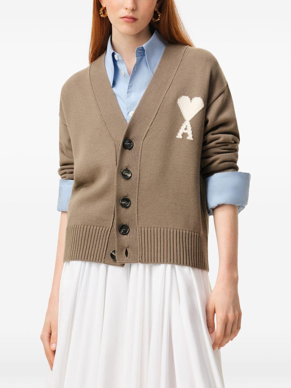 Cardigan ami de coeur in marrone Ami paris - unisex 