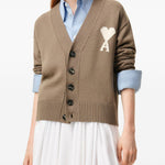 Cardigan ami de coeur in marrone Ami paris - unisex 