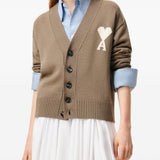 Cardigan ami de coeur in marrone Ami paris - unisex 