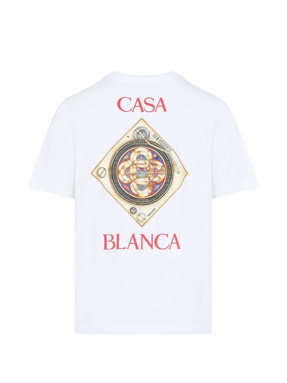 T-shirt con stampa in bianco Casablanca - uomo 