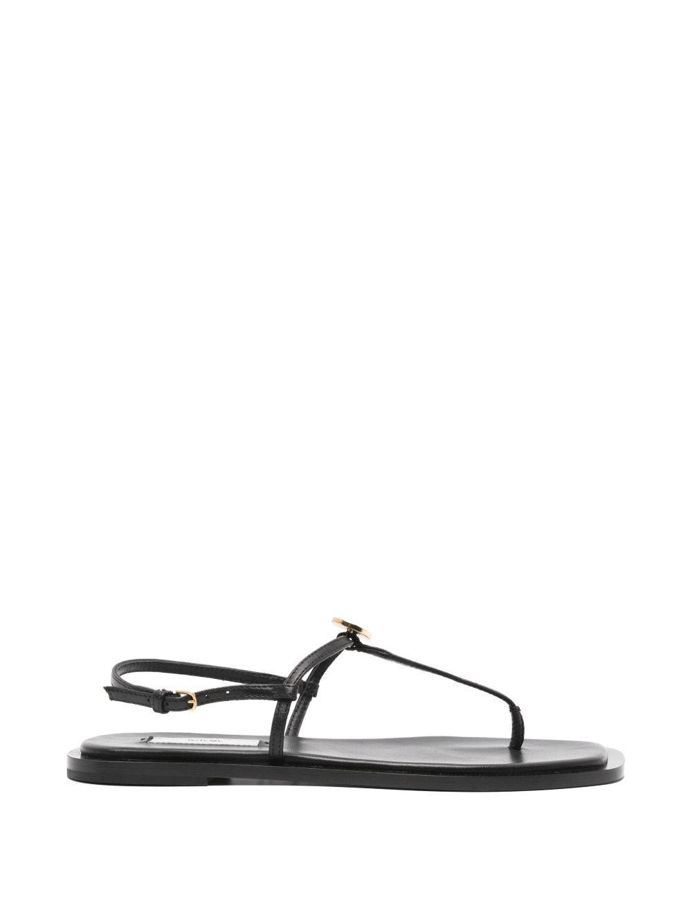 Sandali a t e punta quadrata in nero Toteme - donna 