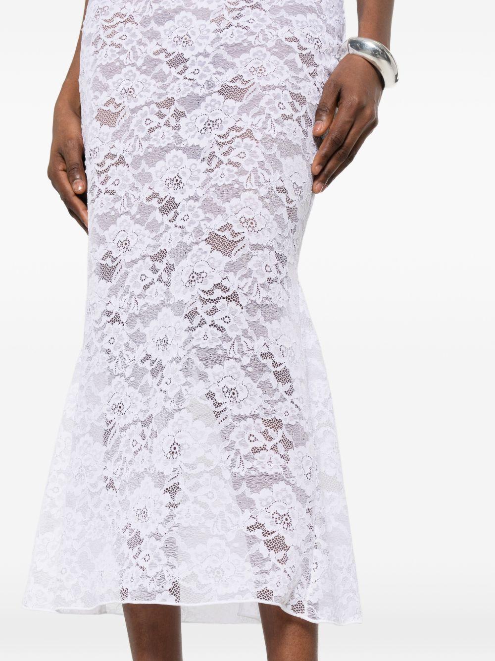 Gonna midi in pizzo in bianco Oséree - donna 