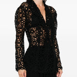 Giacca monopetto a fiori in nero Norma Kamali - donna 