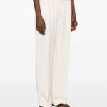 Pantaloni fluidi a doppia piega in bianco Toteme - donna 