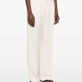 Pantaloni fluidi a doppia piega in bianco Toteme - donna 