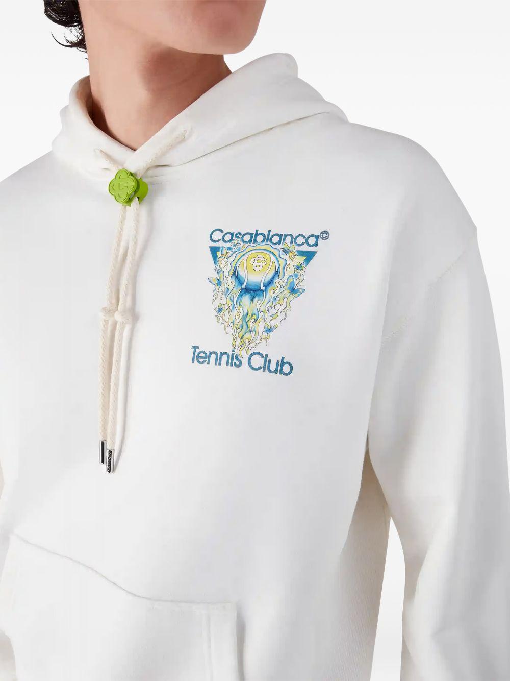 Felpa L'Arche de Tennis con cappuccio in bianco Casablanca - uomo 