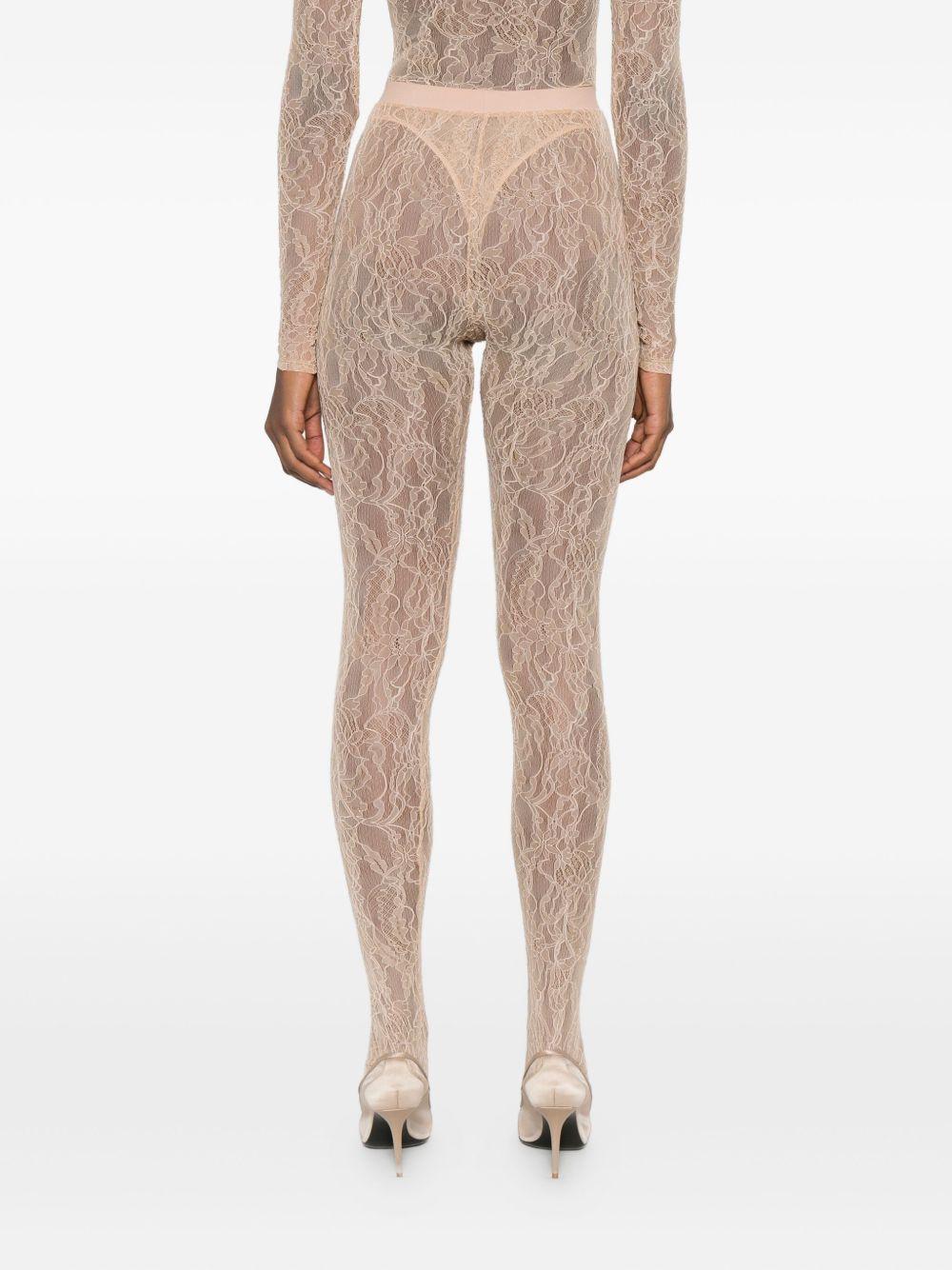 Leggings con staffe in beige Wardrobe.Nyc - donna 