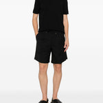 Pantaloncini con coulisse e pieghe in nero Briglia 1949 - uomo 