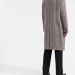 Cappotto monopetto con applicazione in grigio GOLDEN GOOSE - uomo 