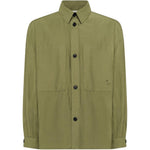 Giacca-camicia con ricamo in verde Laneus - uomo 