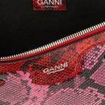 borsa clutch stampa animalier multicolor ganni - donna 