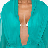 Top in seta in blu Alberta ferretti - donna 