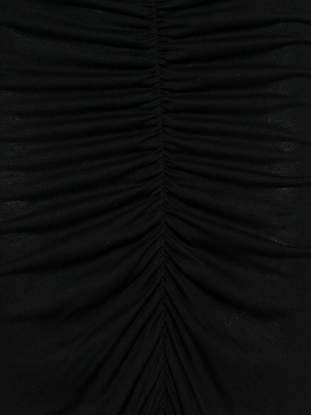 Gonna midi con ruches in nero Rick Owens Lilies -  donna 