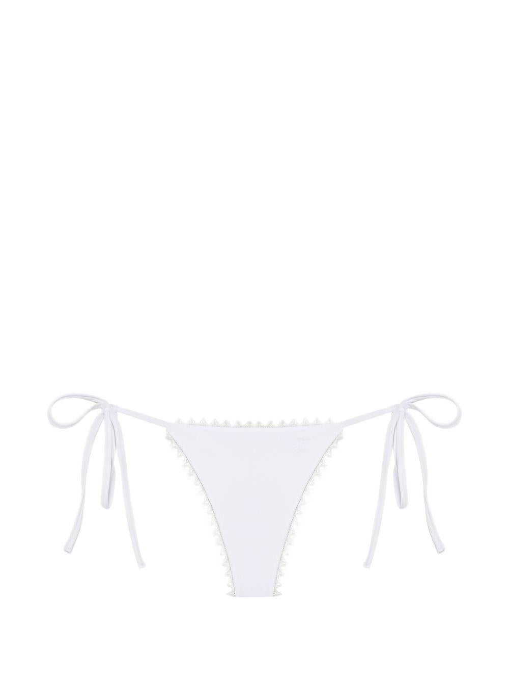 Slip bikini con laccetti laterali in bianco Jacquemus - donna 
