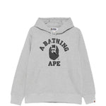 Felpa con stampa logo in grigio A bathing ape - uomo 