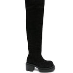 Stivali con plateau da 75 mm in nero Rick owens - donna 