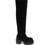 Stivali con plateau da 75 mm in nero Rick owens - donna 