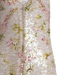 Abito con paillettes con stampa a fiori 