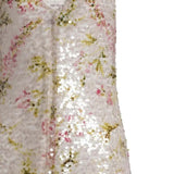 Abito con paillettes con stampa a fiori 