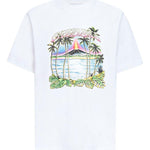 T-shirt con stampa in bianco Casablanca - uomo 