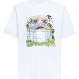 T-shirt con stampa in bianco Casablanca - uomo 