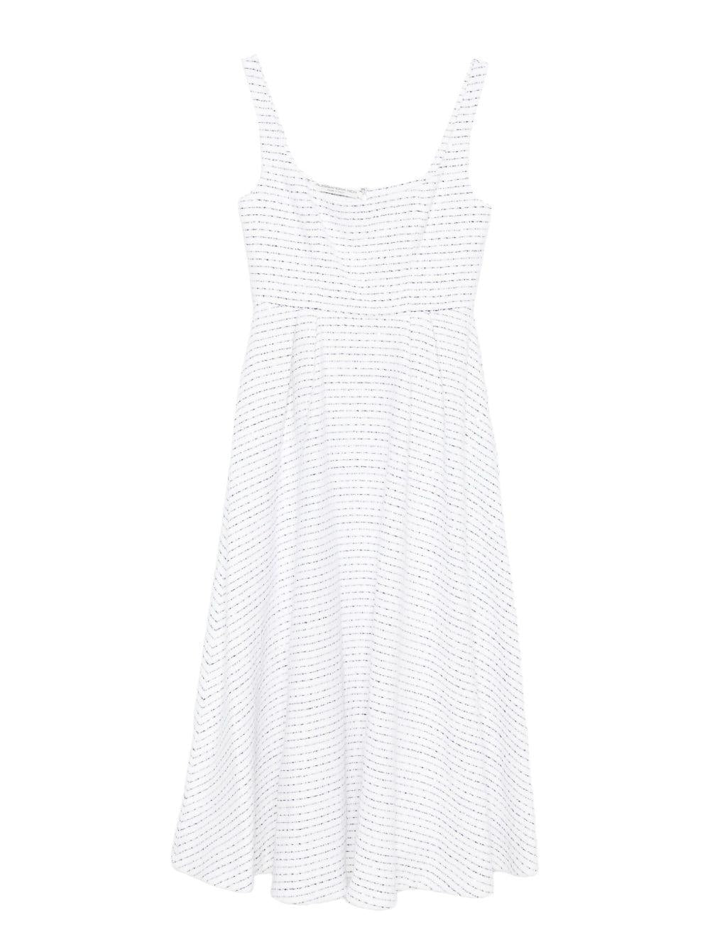 Abito smanicato a righe in bianco Alessandra Rich - donna 