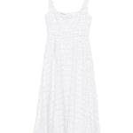 Abito smanicato a righe in bianco Alessandra Rich - donna 