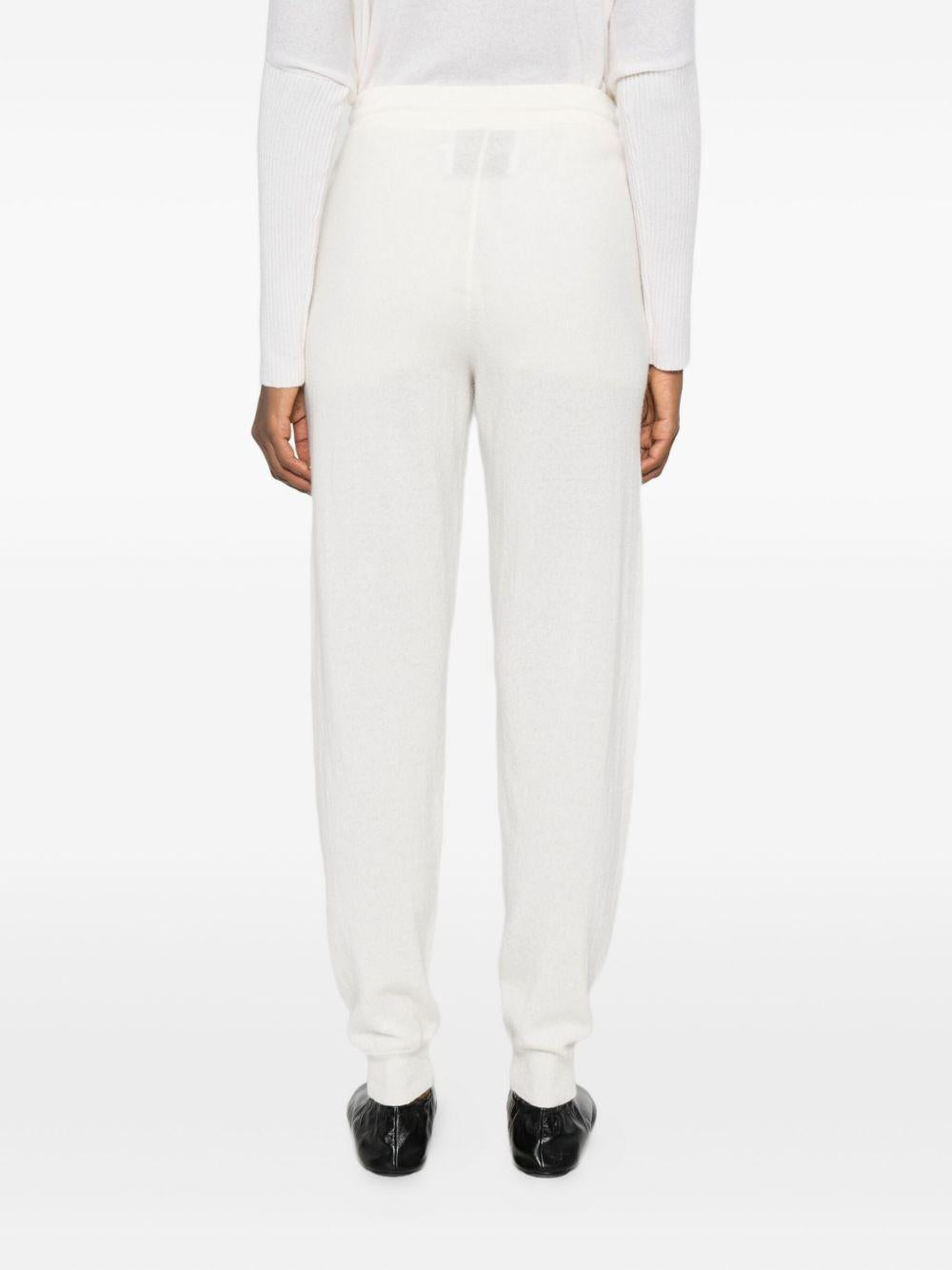 Pantaloni con couisse in cashmere in ecru Gotha - donna 