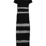Abito polo semi trasparente a righe in nero Coperni - donna 