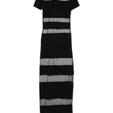 Abito polo semi trasparente a righe in nero Coperni - donna 