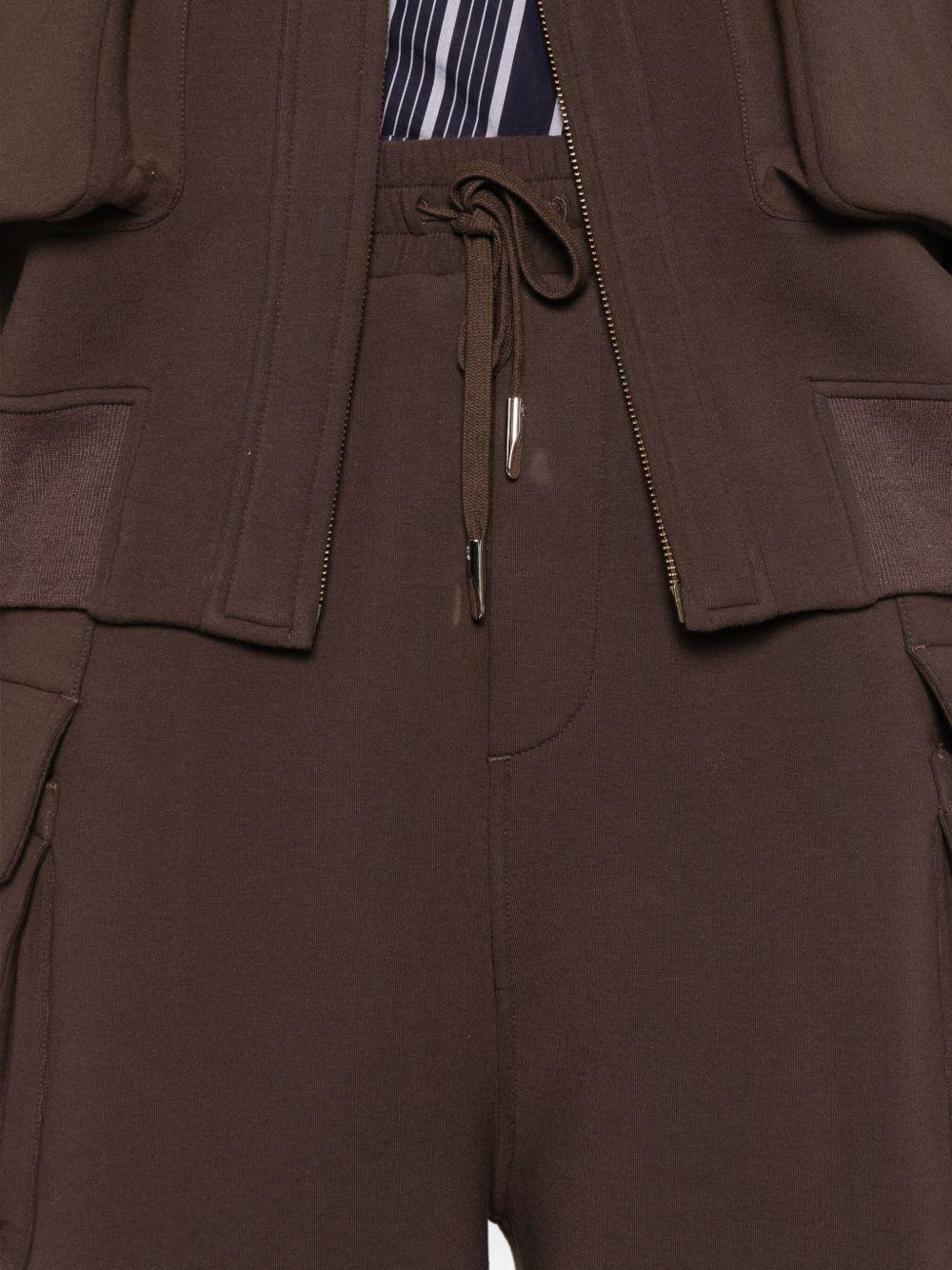 Pantaloni cargo con coulisse in marrone Feng Chen Wang - uomo 