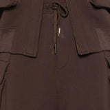 Pantaloni cargo con coulisse in marrone Feng Chen Wang - uomo 