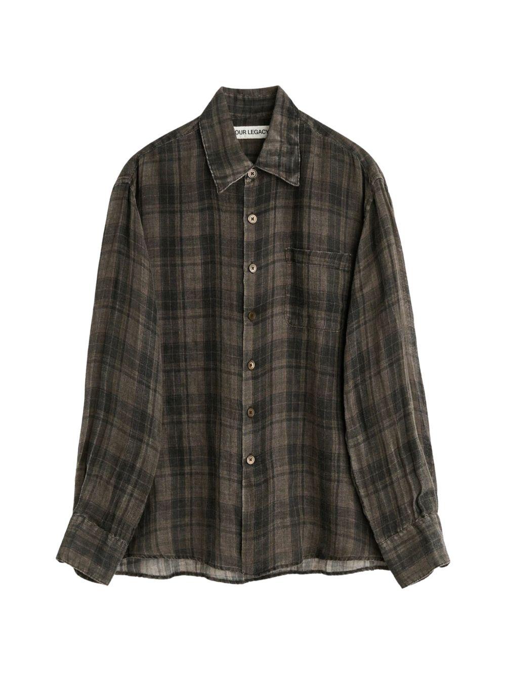 Camicia Above a quadri in marrone Our Legacy  - uomo 