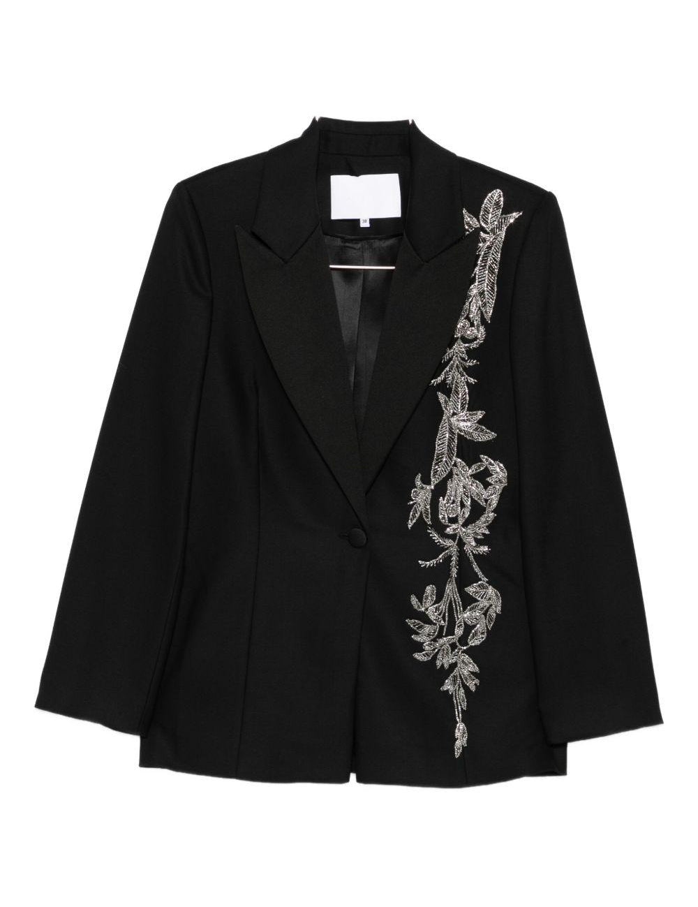 Blazer monopetto Lesia con decorazione in nero Costarellos - donna 