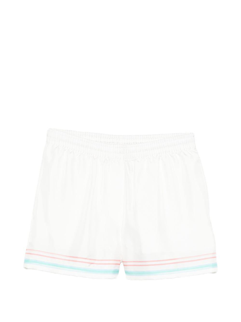 Pantaloncini con finiture a righe in bianco Casablanca - donna 