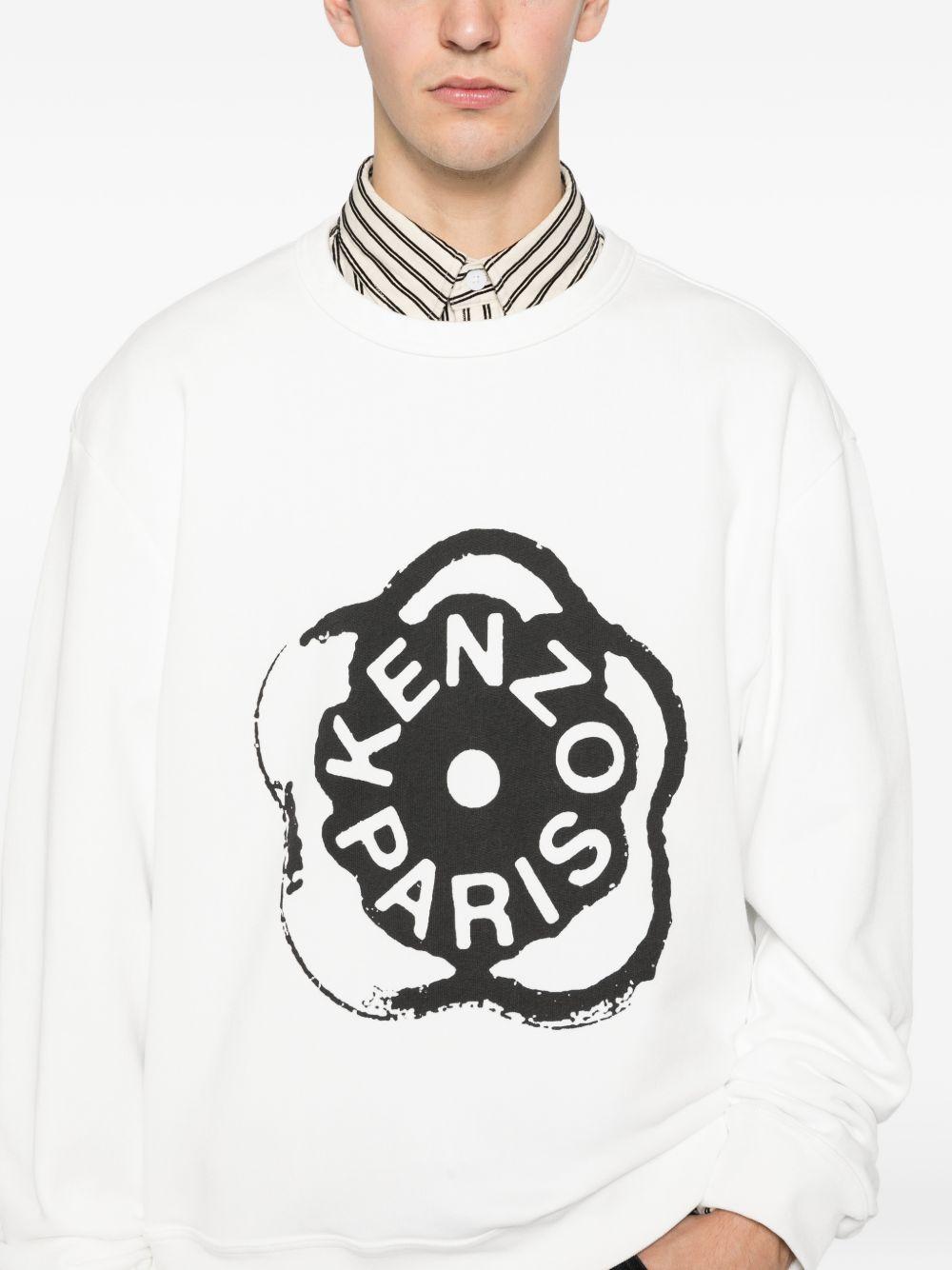 Felpa con stampa in bianco Kenzo - uomo 